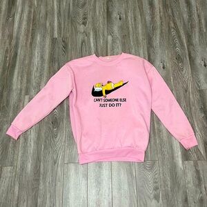Pink Simpsons crewneck sweater NIKE